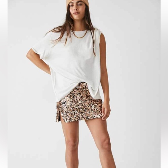 ✅Free People Annalise Sequin Mini Skirt - Picture 3 of 5
